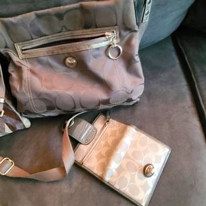 Coach bag and wallet set